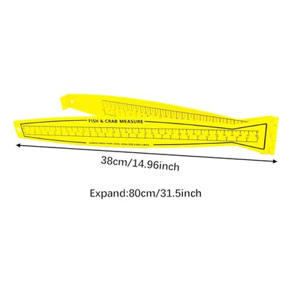 Foldable Fishing Measuring Board 31 Inch (80 cm) Marine Ruler Gauge for Boat Shore Kayak Measurement, White Plastic