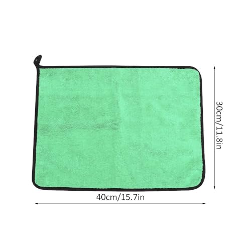 – Thickened Double Sided Absorbent Hand Towel with Clip for Fishing, Boating, Kayaking, Wiping Rods, Reels and Outdoor Gear, 15.7 x 11.8 Inch(Green) - color: Green