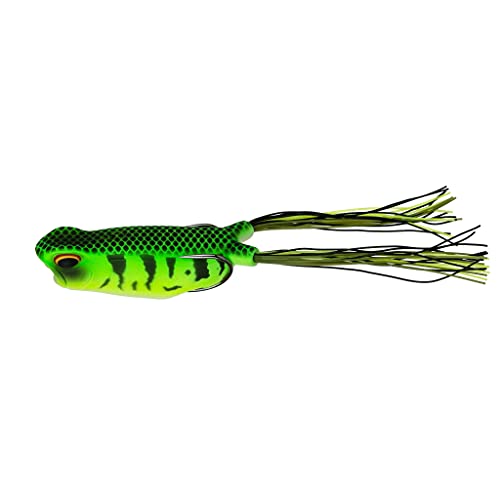 6th Sense – Vega Frog – Topwater Frog Bait – Bass Fishing – Walk, Skip, Spit, & Pop – 5/0 Braid Hook - color: Pickle Breath