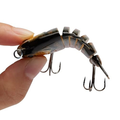 Bassdash SwimPanfish 0.34oz Hard Swimbaits Multi Jointed Topwater Trout Bass Fishing Crank Lure for Freshwater and Saltwater - color: Pink Bluegill