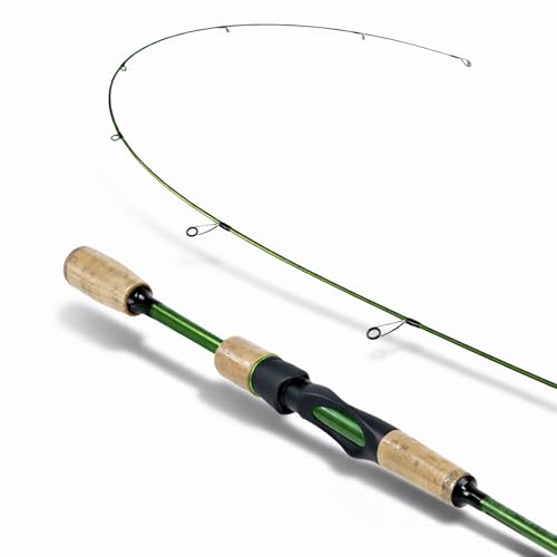 Eupheng Windshadow Ultralight Spinning Rod, 2-Piece Carbon Fiber Rod for Panfish Trout Crappie, Super Sensitive Lightweight Blank, Finesse Spinning Fishing Rods, Smooth Casting, 6'0" / 6'6" - size: 6'0''