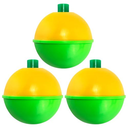 Dr.Fish 20 Pack Fishing Bobbers, Snap on Fishing Floats Hard ABS Spring Float Push Button Bobber for Trout Bass Crappie Freshwater - color: Green/Chartreuse, size: 2.0 inch