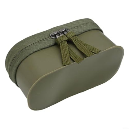 EVA Fishing Tackle Box, Thickened Waterproof Storage Case with Transparent Lid, Portable Hard Shell Organizer for Hooks Lures Baits, Dark Green, 6.3x3.7x2.4 Inch