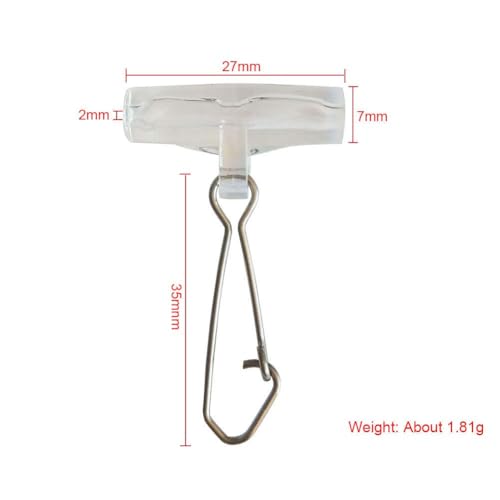 25/50/100 PCS Fishing Line Sinker Slides Duo Lock Snaps High Strength Stainless Steel Sinker Slider Swivel Snap Kit Fishing Tackle - color: Clear, size: 50 Pieces