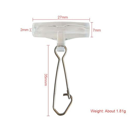 25/50/100 PCS Fishing Line Sinker Slides Duo Lock Snaps High Strength Stainless Steel Sinker Slider Swivel Snap Kit Fishing Tackle - color: Clear, size: 50 Pieces