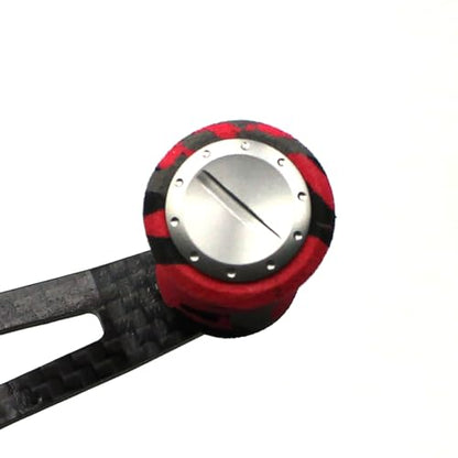 Mr. Z 95mm Carbon Fiber Baitcasting Reel Handle Compatible for Abu Garcia Shimano Daiwa Light Weight Low Profile Casting Reel - color: CAMO Red, size: Left-handed