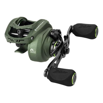 KastKing Spartacus II Baitcasting Fishing Reel, 6oz Ultralight Baitcaster Reel, Super Smooth with 17.6 LB Carbon Fiber Drag, 7.2:1 Gear Ratio, 39mm Palm Perfect Lower Profile Design - color: A:Left-Stryker Green-7.2:1