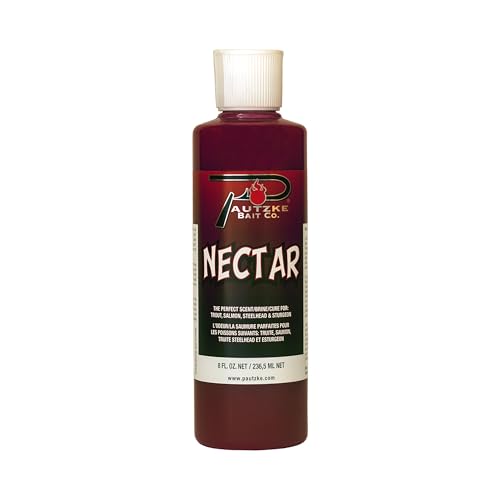 Pautzke Balls O' Fire Red Nectar - Fishing Scents & Lure Attractant for Fish Bait - Strong Scent for Salmon, Steelhead, Sturgeon & Trout Bait - Accesorios de Pesca for Trout Lures (Red, 8 Fl Oz)