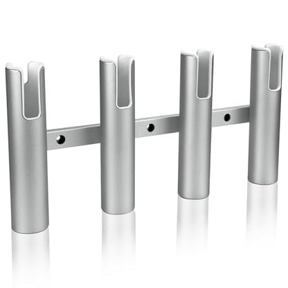 Aluminium Fishing Rod Holders for Boat, Wall-Mounted Fishing Pole Roof Rod Rack,Surf Fishing Rod Holder for Truck, Boats & Yacht - color: 4 Tubes Sliver