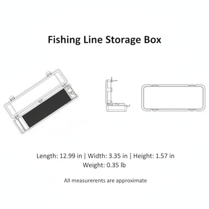 Green PVC Fishing Line Spool Organizer Box - Compact Tackle Storage Case for Braided Lines & Rigs, Portable Bag Insert (1 Pack)