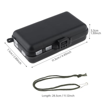 Mini Fishing Tackle Box, Small Fishing Accessories Storage, Double-Layer Lure Accessories Box, 9 Compartments (4.5 x 2.6 x 1.3 inch)