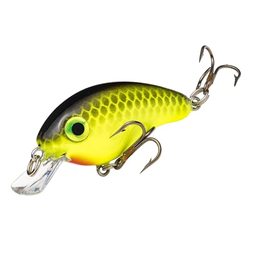 Strike King Bitsy Pond Minnow Crankbait Fishing Lure, 3/32 oz, Irresistible to Fish - color: Chartreuse with Black Back, size: Black Back Chartreuse
