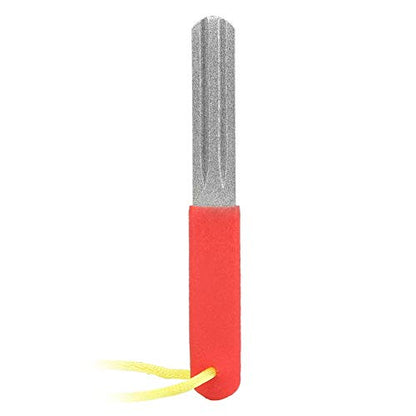 Hook Sharpener File Fishhook Sharpening Whetstone Fishing Hone Double Side 400/800 Grits Fish Grinding Hook File Portable Double Sided Fine and Medium Grit