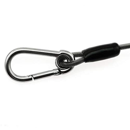 Fishing Coiled Lanyard Stainless Steel Wire Lost Hand Rope Telescopic Rope Hook Loss Prevention Fishing Accessories Tools for Mountaineering, Fishing, Boating, Hiking, Camping and Hunting