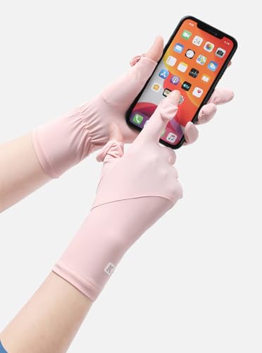 FGSS Summer Sunblock Gloves UV Protection Non-Slip Touchscreen Driving Gloves for Women Cyling Riding Outdoor - color: K Black