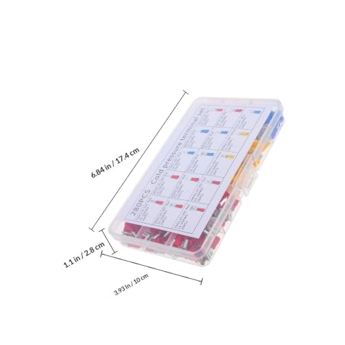 MAGICLULU 280pcs Spade Terminal Kit with 15 Assorted Wire Connectors for Wiring Projects, Dependable Connections and Exceptional Durability, Iron and Plastic Materials, for Professional