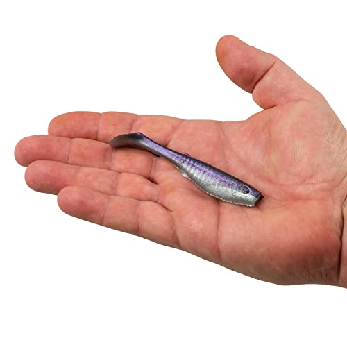 Berkley Gulp! Saltwater Paddleshad Fishing Soft Bait - color: Purple Chrome, size: 4"