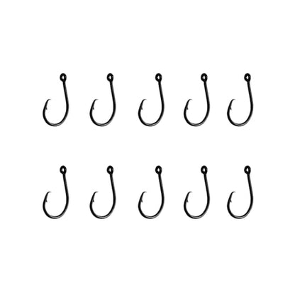 10PCS High-Carbon Steel Circle Hooks Barbed Fishing Hooks with Holes, Freshwater and Saltwater Fishing Hooks for Tuna, Catfish, Bass - size: #4