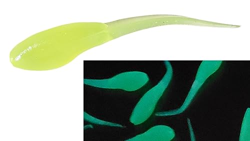 Small Fry 40 Pack (1.75 Inch) Crappie, Panfish, Bass and More - color: Chartreuse Glow
