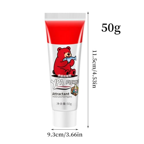 Fishing Scent Gel 50g Powerful Long-Lasting Fishing Supplies | Bass Attractant Gel for Outdoor Activities Camping Survival Kayak Boat Shore Lake River Beach