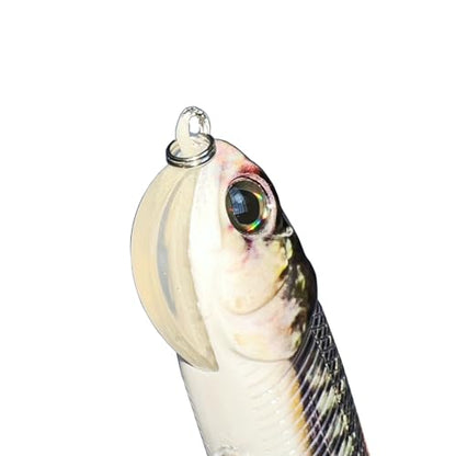 Topwater Artificial Bionic Wobbler Fishing Lure, 5.5in/1.02oz Slow Sinking Simulation Multi Jointed Hard Bait, Fishing Accessories for Freshwater & Saltwater - color: Navy