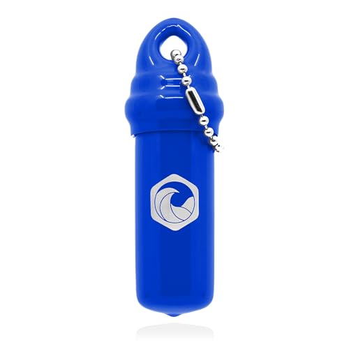Seahive Floating Keychain (1 pack) with Waterproof Safety Container Boat Key Float - Pontoon, Fishing Accessories key holder - color: Dark Blue