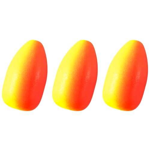 Alwonder 60-Pack Fishing Floats Bobbers Oval Bullet Foam Rig Floats Pompano Surf Ice Fly Fishing Trolling Fish Finder Bottom Live Bait Rigs Float for Bass Trout Walleye Crappie Redfish Bluegill - color: Red Yellow, size: Large-0.45*0.78"