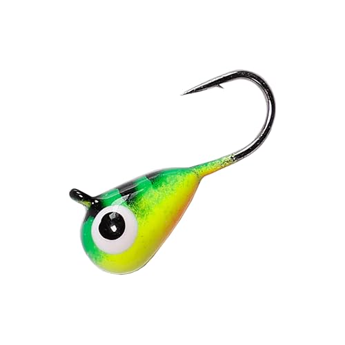 5 Pieces 3.0-6.0mm Teardrop Tungsten Ice Jig - color: TG01 Firetiger, size: TIJ02 6MM 5PCS