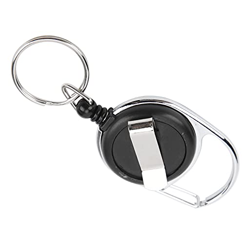 Fly Fishing Retractor, Retractable Steel Wire Tool Clip with Quick Release Carabiner, 65cm Length for Fishing Vest Jacket Backpack Anglers Gear Accessories