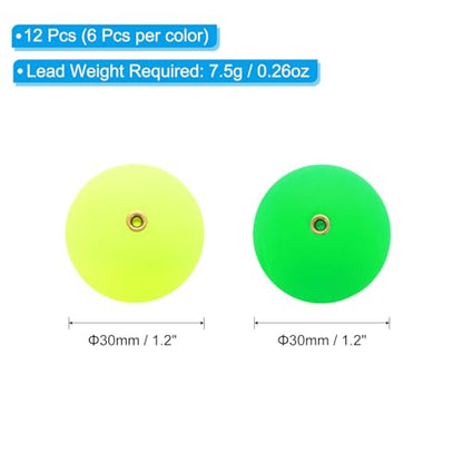 PATIKIL Fishing Bobber, Slip Foam Floats Buoy Rig Stoppers for Crappie Trout Bass Fishing - color: Green,Yellow, size: 1.2 Inch