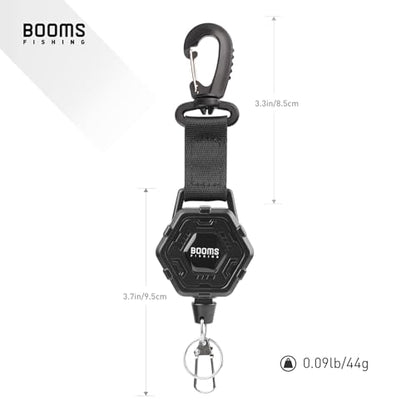 Booms Fishing RG5 Retractable Keychain with Belt Clip, 2-Pack Fishing Zinger Retractor, Heavy Duty Badge Holder, 2 Options - style: Basic Style
