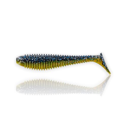 Moose Baits 3.8” Paddle Swimmer Soft Plastic Baits – Bass Fishing Lures - Soft Lure Bass, Durable Plastic Bait Swimmer for Freshwater Bass (6 Pack) - color: Sunfish