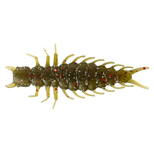 Great Lakes Finesse Juicy Hellgrammite - color: Green Pumpkin Red Flake