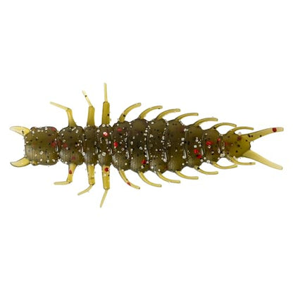 Great Lakes Finesse Juicy Hellgrammite - color: Green Pumpkin Red Flake