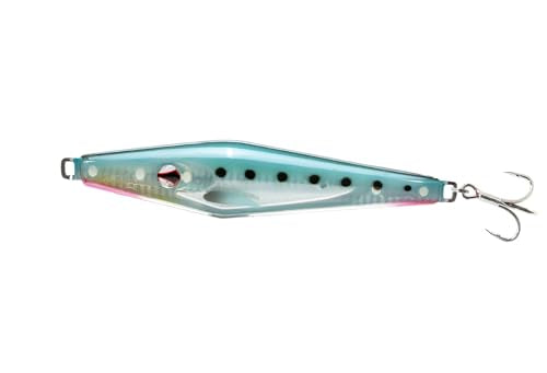 Nomad Tackle Slidekick Surface Iron Fishing Lure, 120g / 4.25 oz, Saltwater Surface Iron Jig for Casting, Metal Fishing Lure Ideal for Yellowtail, Bluefin - color: Spearmint Sardine