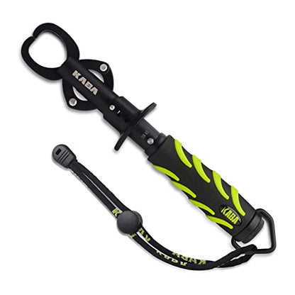 kaba Fish Lip Gripper with Scale, 40 Pound Stainless Steel Fishing Gripper Professional Fishing Lip Grabber Tool, Fish Grabber Clip Fish Control Tackle - color: GREEN