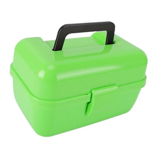 Fishing Tackle Box, Durable PP Material 2 Tray Organizer, Compact Tackle Storage, 9.1x6.3x5.3 Inches for Anglers Men Women Freshwater Saltwater Travel