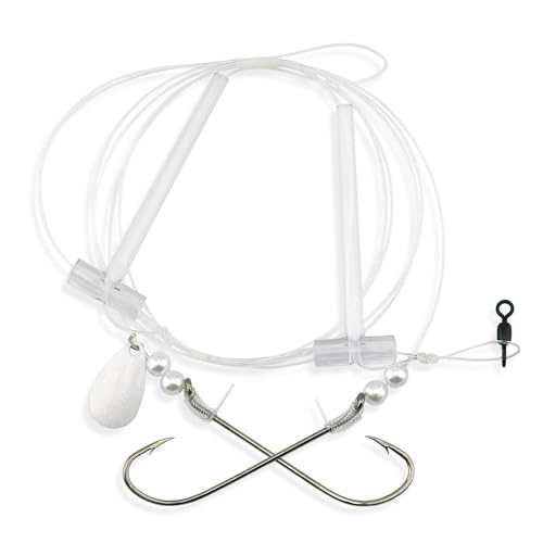 Aqua-Clear Hi-Lo Pearl Spinner Rig - color: Spinner Top, Pearl Bottom, style: 3/0 XL