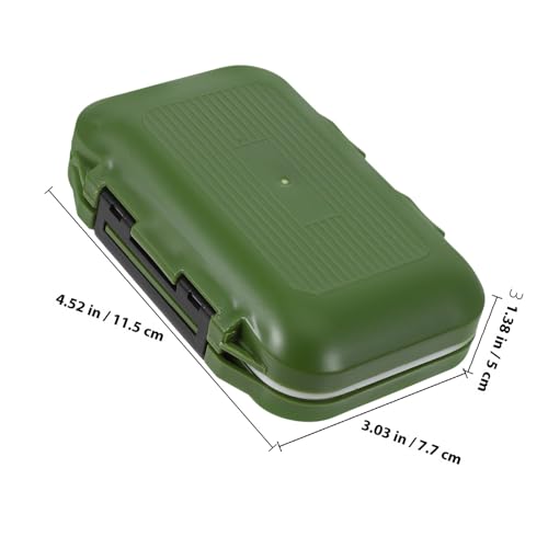 Luxshiny Waterproof Fishing Tackle Box Small Utility Storage Organizer with Thicker Plastic for Lures Hooks, Portable Fishing Accessory Container Suitable for Freshwater and Saltwater