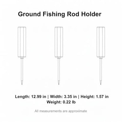 Ground Fishing Rod Holder, Galvanized Metal Spike for Beach and Riverbank, Support for Surf Casting (1 PC) - color: Yellow