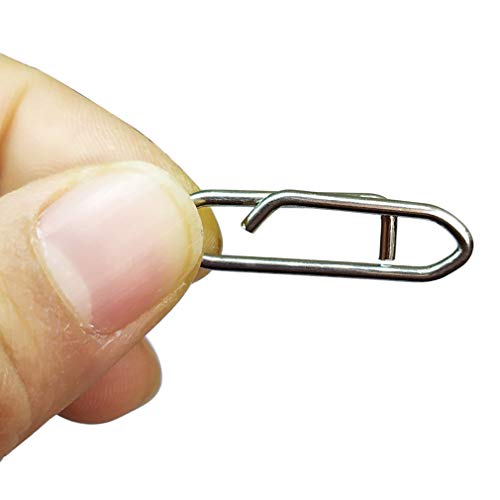 50 PCS Fishing Clips Stainless Steel Strength Fast Snap Clip Fishing Clips Connector Easy Quick Change Lure Snaps for Freshwater Saltwater - size: S-45LB-50PCS