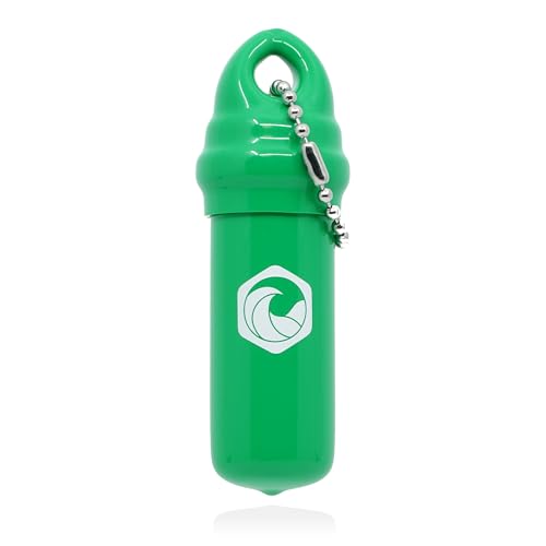 Seahive Floating Keychain (1 pack) with Waterproof Safety Container Boat Key Float - Pontoon, Fishing Accessories key holder - color: Green