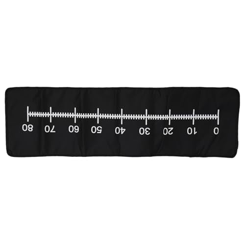 Fish Ruler Measuring Mat, Durable Portable Fishing Measurement Tool with Accurate 0-80cm Scale for Anglers Shore Boat Ice Fishing Polyester Black 30.3x98cm