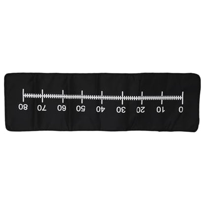Fish Ruler Measuring Mat, Durable Portable Fishing Measurement Tool with Accurate 0-80cm Scale for Anglers Shore Boat Ice Fishing Polyester Black 30.3x98cm