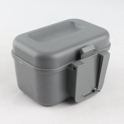 Fishing Bait Cooler Pline Bait Box Fishing Live Box Plastic Holder Heat Container for Red Wigglers Nightcrawlers Compact Station in Grey