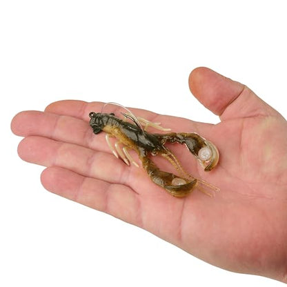 Berkley PowerBait Clatter Craw Fishing Soft Bait - color: Green Pumpkin Crème