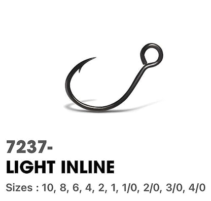 Rapala VMC 7237 Inline Single #8-1/0 Size in 25 & 100 Pack - Recommended for Treble Replacement on Lures. - size: #4 -100 Pk