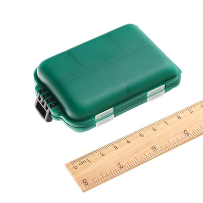 Lattice Fishing Tackle Storage Box Plastic Fishing Lure Case 10 x 6.6 x 2.5 cm Green Portable Tool Box