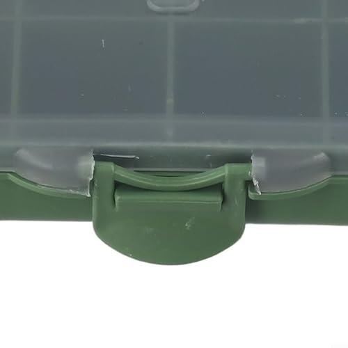 Fishing Tackle Box for Carp Fishing, Small Bait Storage Container with 1-8 Compartments, PP Polymer Lure Organizer and Rig Case, Green(F) - size: F