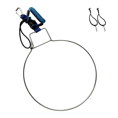 Stringer with Heavy Duty Retractable Spring Hook and Fast Release Clip for Saltwater Fishing Stainless Steel Fish Stringer - color: Blue